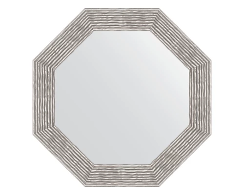 Зеркало настенное Octagon EVOFORM в багетной раме волна хром, 71х71 см, BY 7357