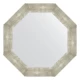 Зеркало настенное Octagon EVOFORM в багетной раме алюминий, 71х71 см, BY 7359