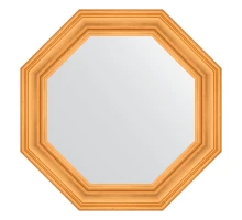 Зеркало настенное Octagon EVOFORM в багетной раме травленое золото, 74х74 см, BY 7363