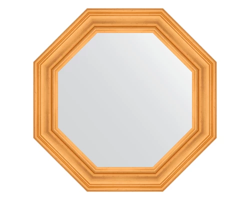 Зеркало настенное Octagon EVOFORM в багетной раме травленое золото, 74х74 см, BY 7363