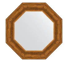 Зеркало настенное Octagon EVOFORM в багетной раме травленая бронза, 64х64 см, BY 7366