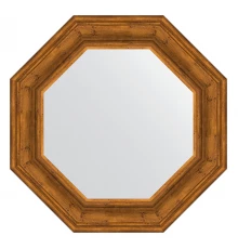 Зеркало настенное Octagon EVOFORM в багетной раме травленая бронза, 64х64 см, BY 7366