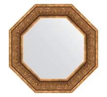 Зеркало настенное Octagon EVOFORM в багетной раме вензель бронзовый, 64х64 см, BY 7376