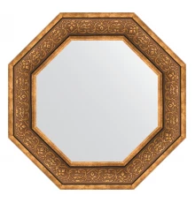 Зеркало настенное Octagon EVOFORM в багетной раме вензель бронзовый, 64х64 см, BY 7376