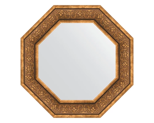 Зеркало настенное Octagon EVOFORM в багетной раме вензель бронзовый, 64х64 см, BY 7376