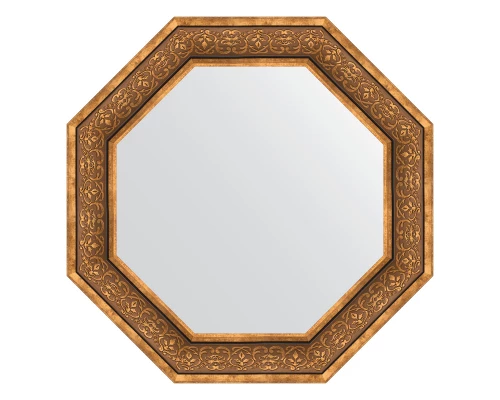 Зеркало настенное Octagon EVOFORM в багетной раме вензель бронзовый, 74х74 см, BY 7377