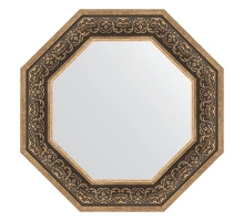 Зеркало настенное Octagon EVOFORM в багетной раме вензель серебряный, 64х64 см, BY 7378