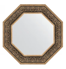 Зеркало настенное Octagon EVOFORM в багетной раме вензель серебряный, 64х64 см, BY 7378