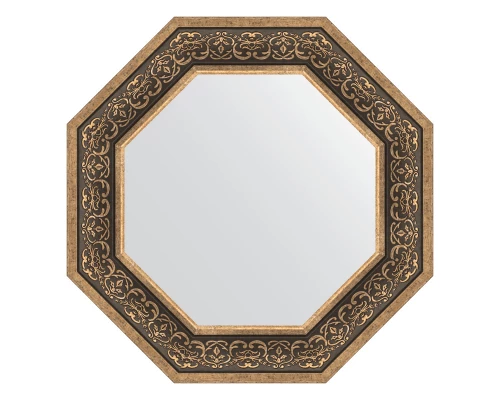 Зеркало настенное Octagon EVOFORM в багетной раме вензель серебряный, 64х64 см, BY 7378