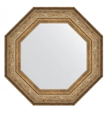 Зеркало настенное Octagon EVOFORM в багетной раме виньетка античная бронза, 65х65 см, BY 7384