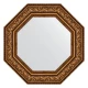 Зеркало настенное Octagon EVOFORM в багетной раме виньетка состаренная бронза, 65х65 см, BY 7388