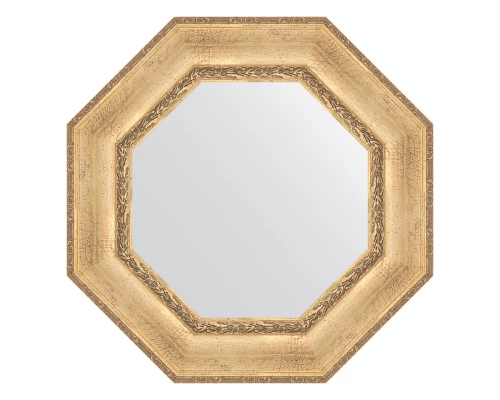 Зеркало настенное Octagon EVOFORM в багетной раме состаренное серебро с орнаментом, 67х67 см, BY 7390