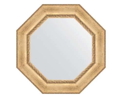 Зеркало настенное Octagon EVOFORM в багетной раме состаренное серебро с орнаментом, 77х77 см, BY 7391