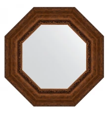 Зеркало настенное Octagon EVOFORM в багетной раме состаренная бронза с орнаментом, 67х67 см, BY 7392