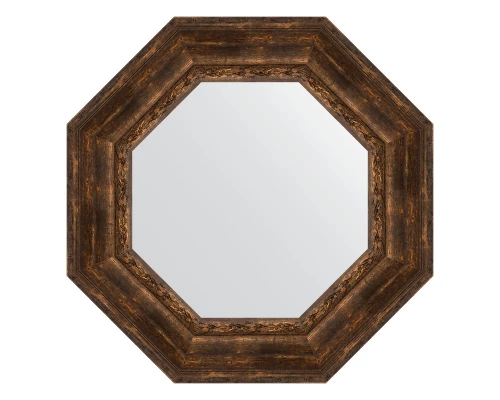 Зеркало настенное Octagon EVOFORM в багетной раме состаренное дерево с орнаментом, 67х67 см, BY 7394