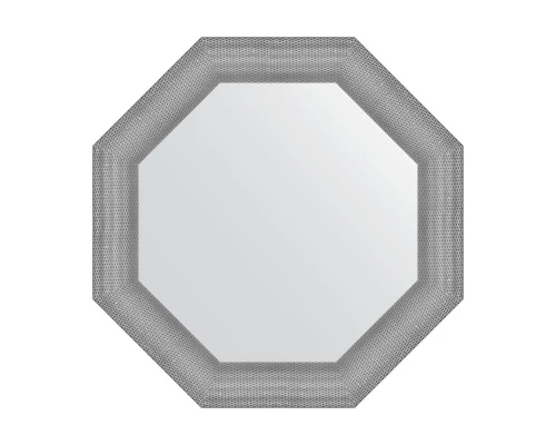 Зеркало настенное Octagon EVOFORM в багетной раме серебряная кольчуга, 71х71 см, BY 7405