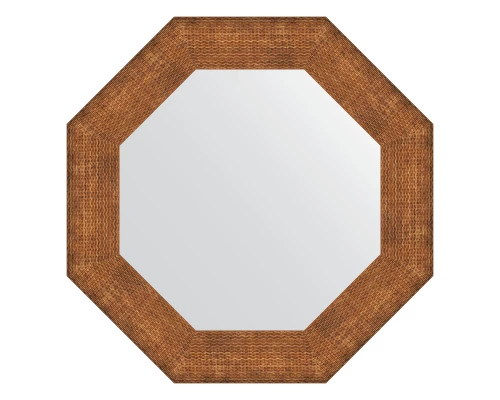 Зеркало настенное Octagon EVOFORM в багетной раме медная кольчуга, 61х61 см, BY 7406