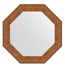 Зеркало настенное Octagon EVOFORM в багетной раме медная кольчуга, 71х71 см, BY 7407