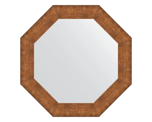 Зеркало настенное Octagon EVOFORM в багетной раме медная кольчуга, 71х71 см, BY 7407