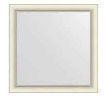 Зеркало настенное  EVOFORM в багетной раме белый с серебром, 64х64 см, BY 7618