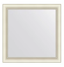 Зеркало настенное  EVOFORM в багетной раме белый с серебром, 64х64 см, BY 7618