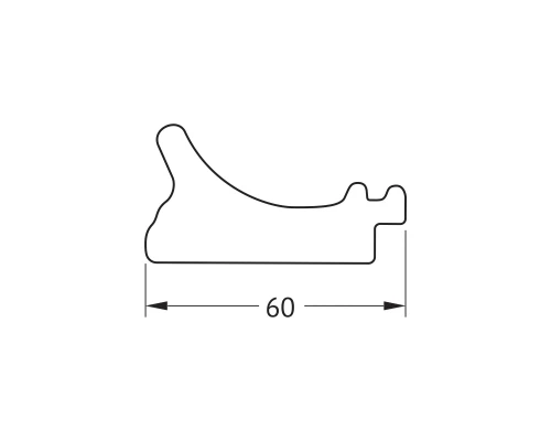 Зеркало настенное  EVOFORM в багетной раме белый с серебром, 74х154 см, BY 7624