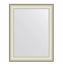 Зеркало настенное  EVOFORM в багетной раме белая кожа с хромом, 68х88 см, BY 7630