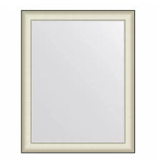 Зеркало настенное  EVOFORM в багетной раме белая кожа с хромом, 78х98 см, BY 7633