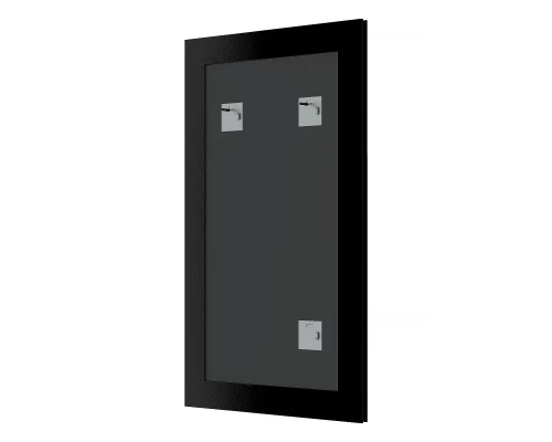 Зеркало настенное  EVOFORM в багетной раме белая кожа с хромом, 78х138 см, BY 7634