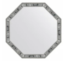 Зеркало настенное Octagon EVOFORM в багетной раме состаренное дерево, 64х64 см, BY 7420