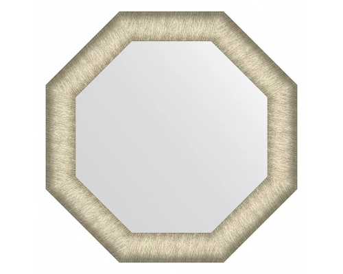 Зеркало настенное Octagon EVOFORM в багетной раме брашированное серебро, 50х50 см, BY 7421