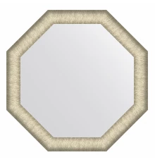 Зеркало настенное Octagon EVOFORM в багетной раме брашированное серебро, 60х60 см, BY 7422