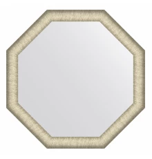 Зеркало настенное Octagon EVOFORM в багетной раме брашированное серебро, 70х70 см, BY 7423