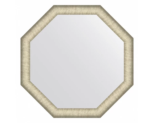 Зеркало настенное Octagon EVOFORM в багетной раме брашированное серебро, 70х70 см, BY 7423