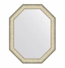 Зеркало настенное Octagon EVOFORM в багетной раме брашированное серебро, 55х70 см, BY 7425