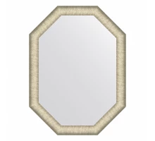 Зеркало настенное Octagon EVOFORM в багетной раме брашированное серебро, 60х80 см, BY 7426