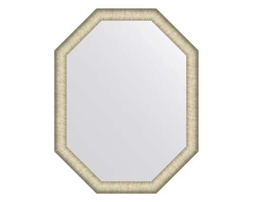 Зеркало настенное Octagon EVOFORM в багетной раме брашированное серебро, 70х90 см, BY 7427