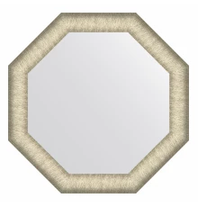 Зеркало настенное Octagon EVOFORM в багетной раме брашированное серебро, 55х55 см, BY 7428
