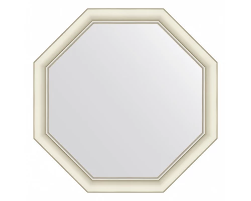 Зеркало настенное Octagon EVOFORM в багетной раме белый с серебром, 71х71 см, BY 7432