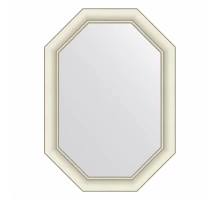 Зеркало настенное Octagon EVOFORM в багетной раме белый с серебром, 51х71 см, BY 7433