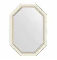Зеркало настенное Octagon EVOFORM в багетной раме белый с серебром, 51х71 см, BY 7433