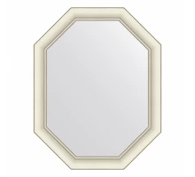 Зеркало настенное Octagon EVOFORM в багетной раме белый с серебром, 56х71 см, BY 7434