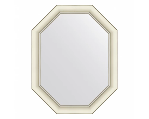Зеркало настенное Octagon EVOFORM в багетной раме белый с серебром, 56х71 см, BY 7434