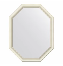 Зеркало настенное Octagon EVOFORM в багетной раме белый с серебром, 71х91 см, BY 7436