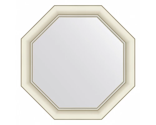 Зеркало настенное Octagon EVOFORM в багетной раме белый с серебром, 56х56 см, BY 7437