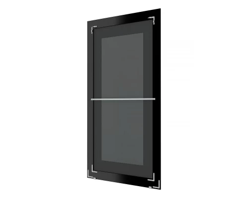 Зеркало напольное с фацетом EVOFORM в багетной раме белая кожа с хромом, 109х200 см, BY 6192