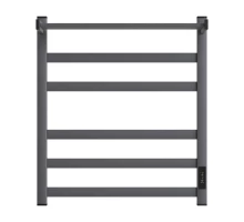 Полотенцесушитель электрический Point Меркурий PN83856PGR П5 500x600 с полкой, диммер справа, графит премиум