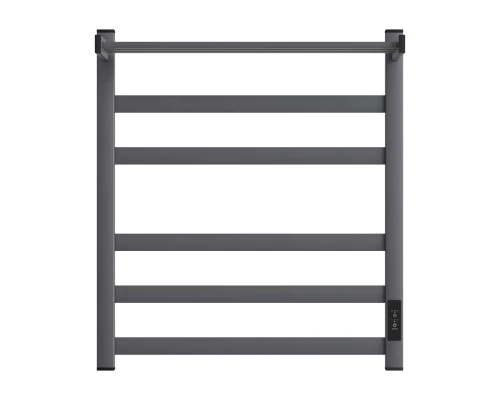 Полотенцесушитель электрический Point Меркурий PN83856PGR П5 500x600 с полкой, диммер справа, графит премиум