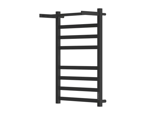Полотенцесушитель электрический Point Меркурий PN83858PB П7 500x800 с полкой, диммер справа, черный