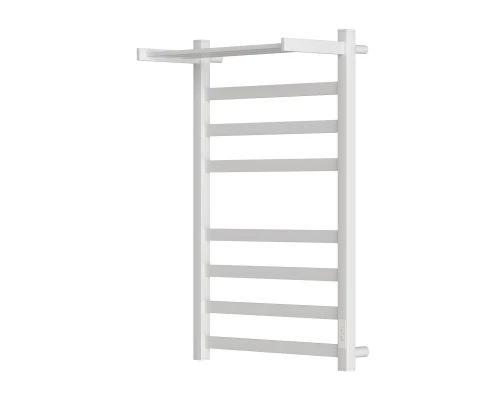 Полотенцесушитель электрический Point Меркурий PN83858PW П7 500x800 с полкой, диммер справа, белый